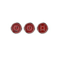 Classic Instruments V8 Red Steelie Three Gauge Set - V8RS03SHC