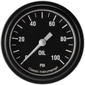 Classic Instruments Hot Rod 2-5/8" Oil Pressure Electric Gauge (100 PSI) - HR381BLF