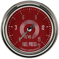 Classic Instruments V8 Red Steelie 2-5/8" Fuel Pressure Gauge (15 PSI) - V8RS345SLC