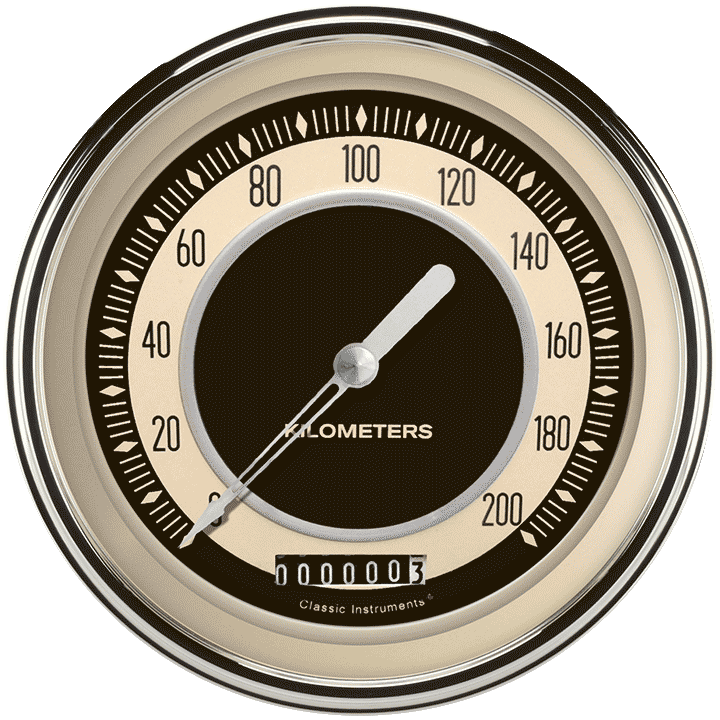 Classic Instruments Nostalgia VT 4-5/8" Speedometer Gauge - NT58SLC