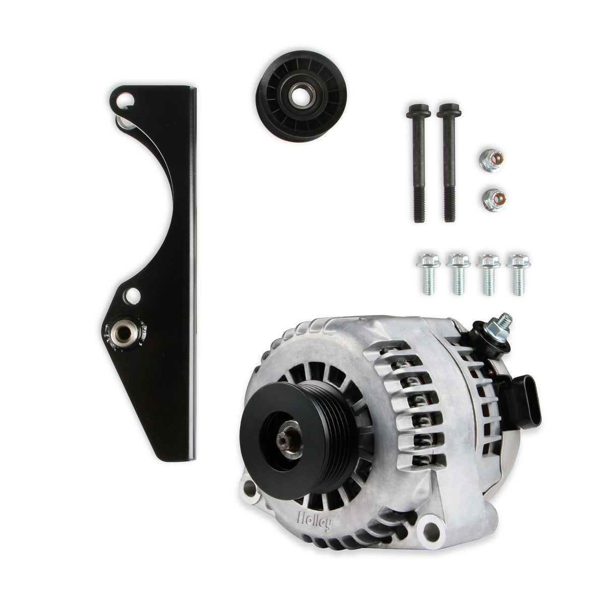 Holley Gen III Hemi Alternator Relocation Kit w/ Holley Alternator - 97-369