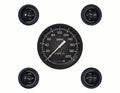 Classic Instruments Autocross Gray Six Gauge Set - AX54GBLF
