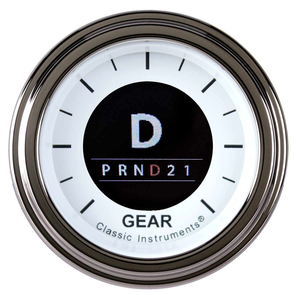 Classic Instruments White Hot 2-1/8" Digital Oled Gear Indicator - WH06DSLF