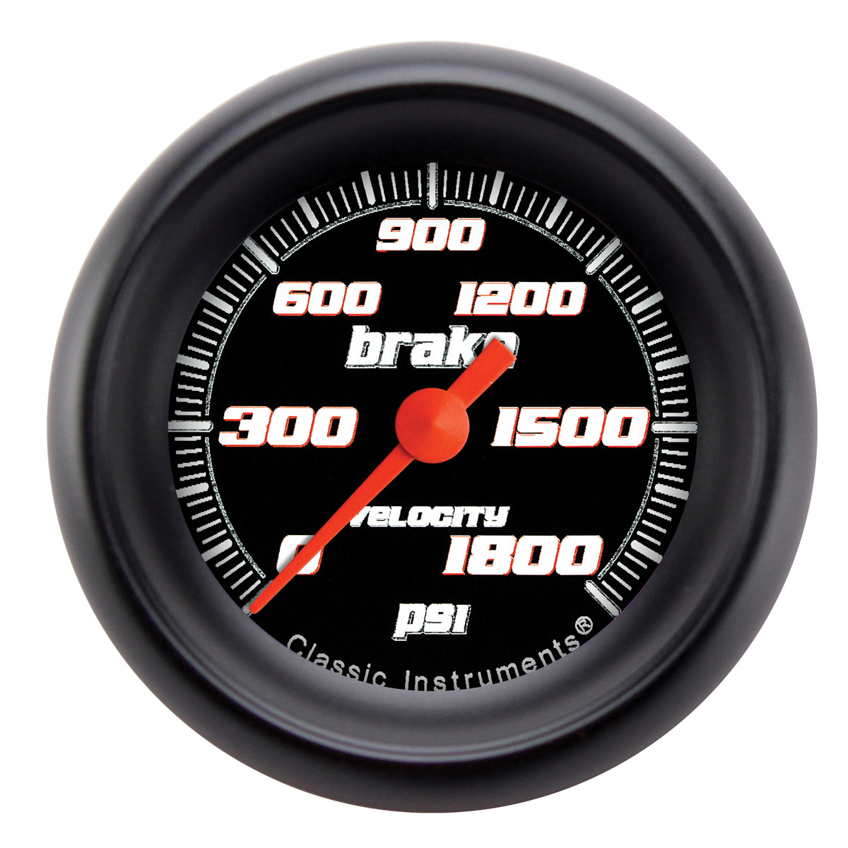 Classic Instruments Velocity Black 2-1/8" Brake Pressure Gauge - VS167BBPF