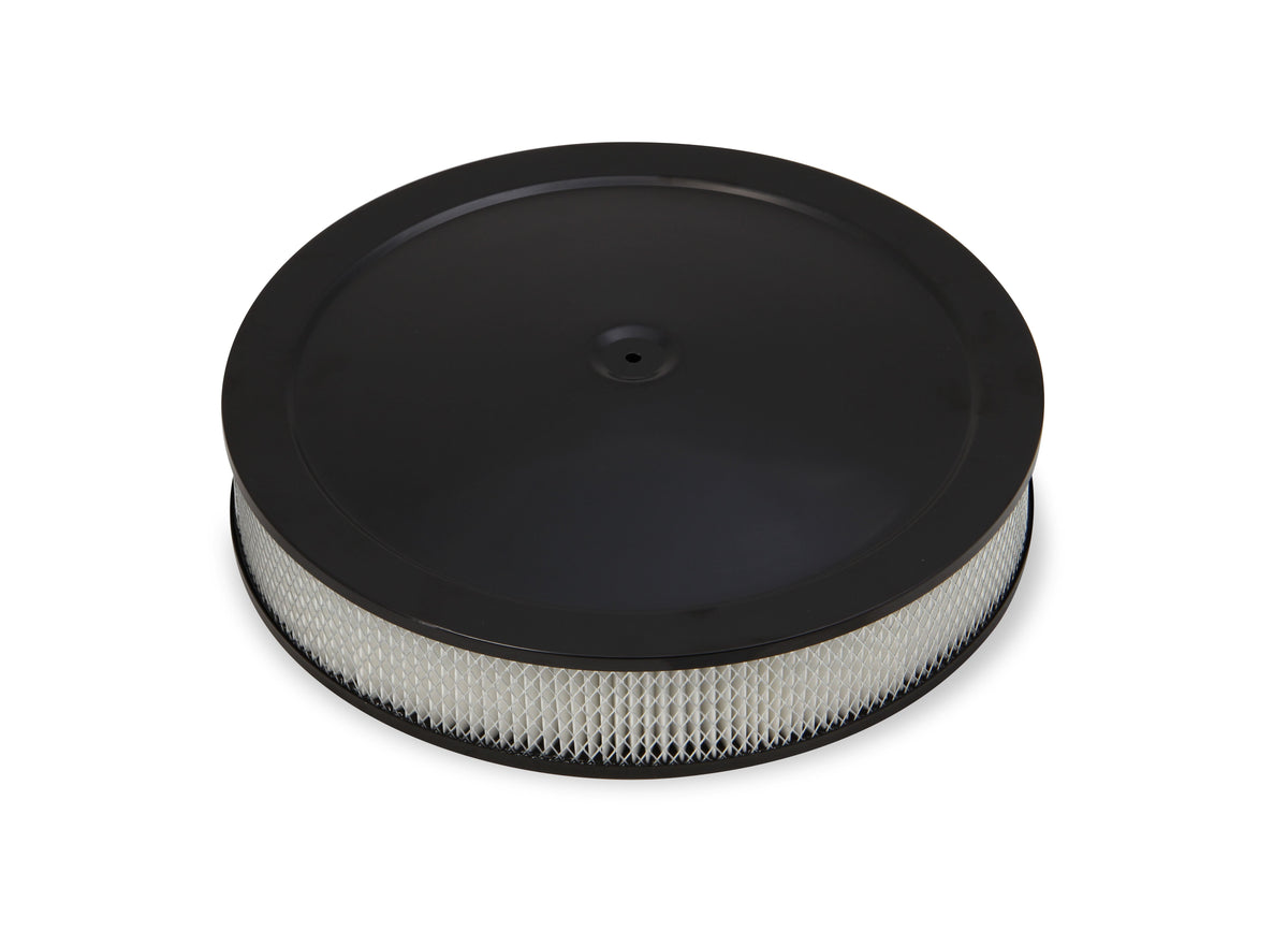 Holley 4500 drop-base air cleaner black w/3" paper filter - 120-4635