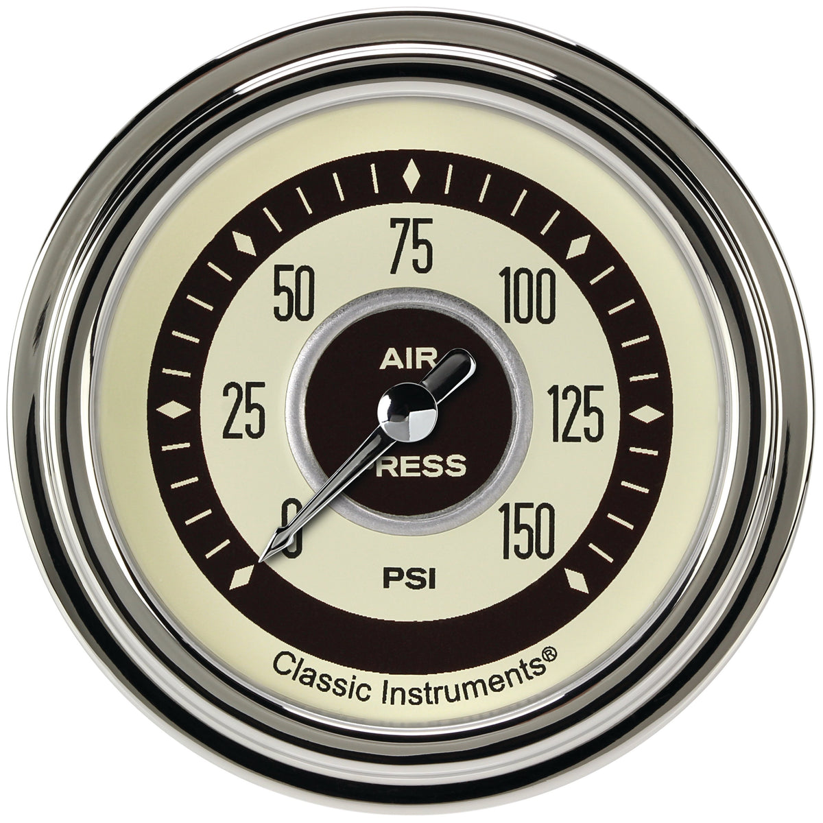 Classic Instruments Nostalgia VT 2-5/8" Air Pressure Gauge - NT318SLC