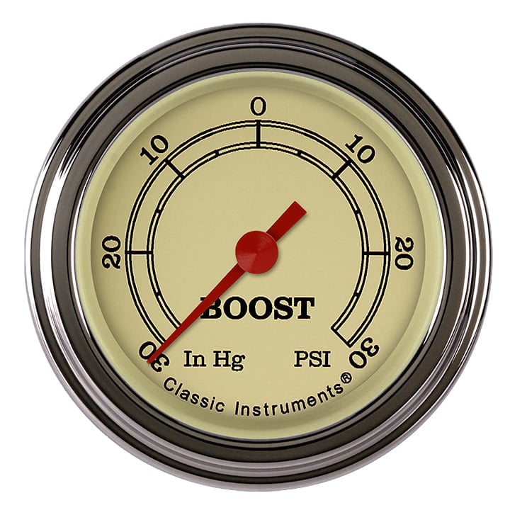 Classic Instruments Vintage 2-1/8" Boost/Vac Gauge - VT141SLF