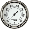 Classic Instruments Classic White 2-5/8" Short Sweep Water Temp Gauge - CW326SLF-02