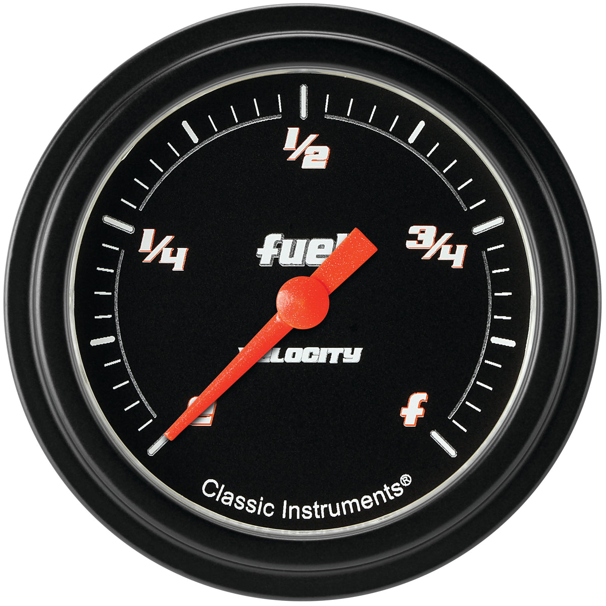 Classic Instruments Velocity Black 2-5/8" Fuel Level Gauge - VS309BBLF