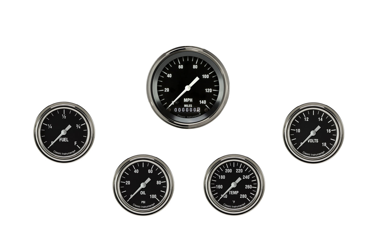Classic Instruments Hot Rod Five Gauge Set - HR300SLF