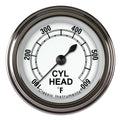 Classic Instruments Classic White 2-1/8" Cylinder Head Tempature Gauge - CW197SLF