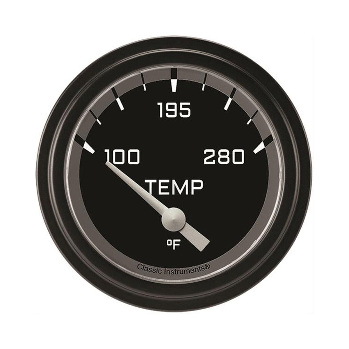 Classic Instruments AutoCross Gray 2-5/8" Short Sweep Water Temp Gauge - AX226GBLF-04