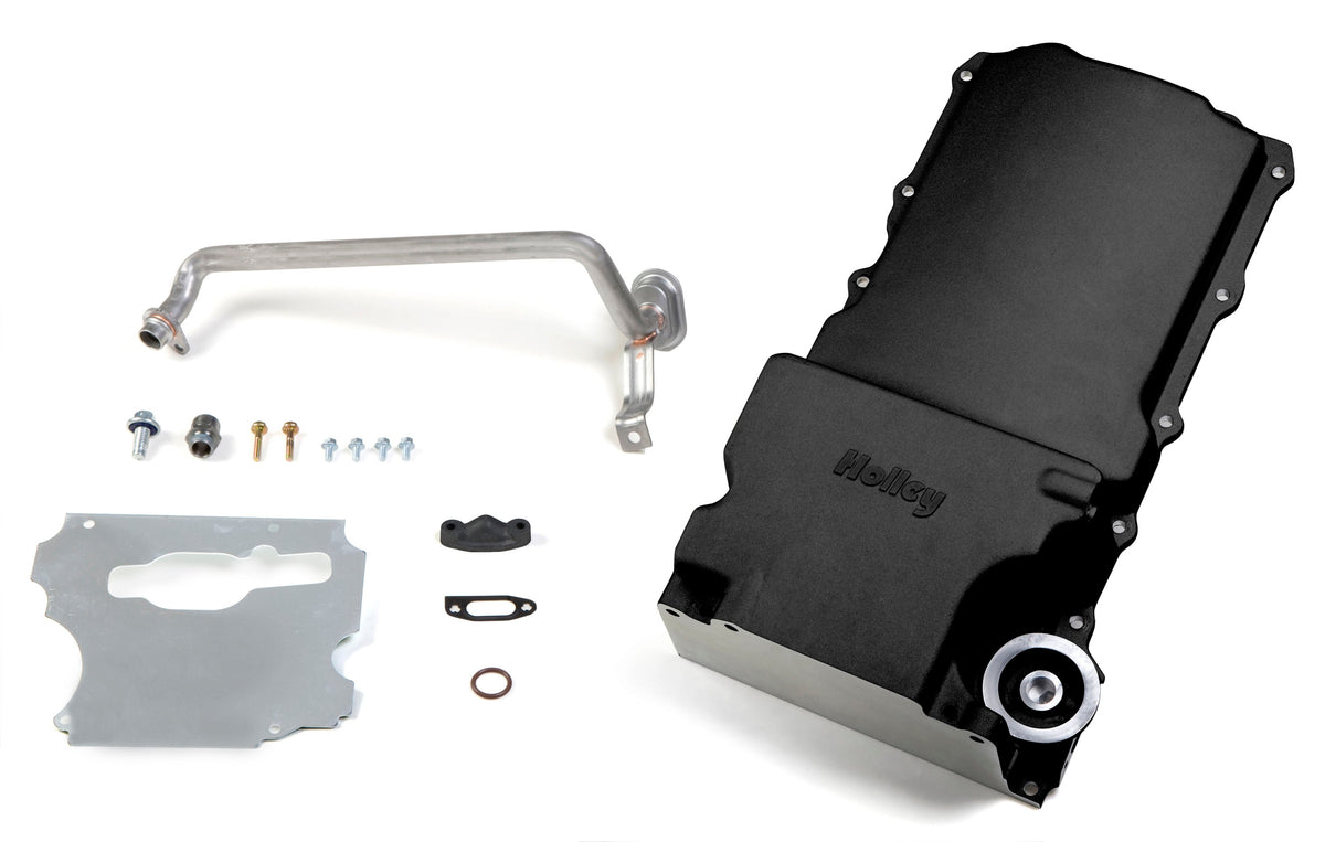Holley GM LS Swap Oil Pan - Black - 302-1BK
