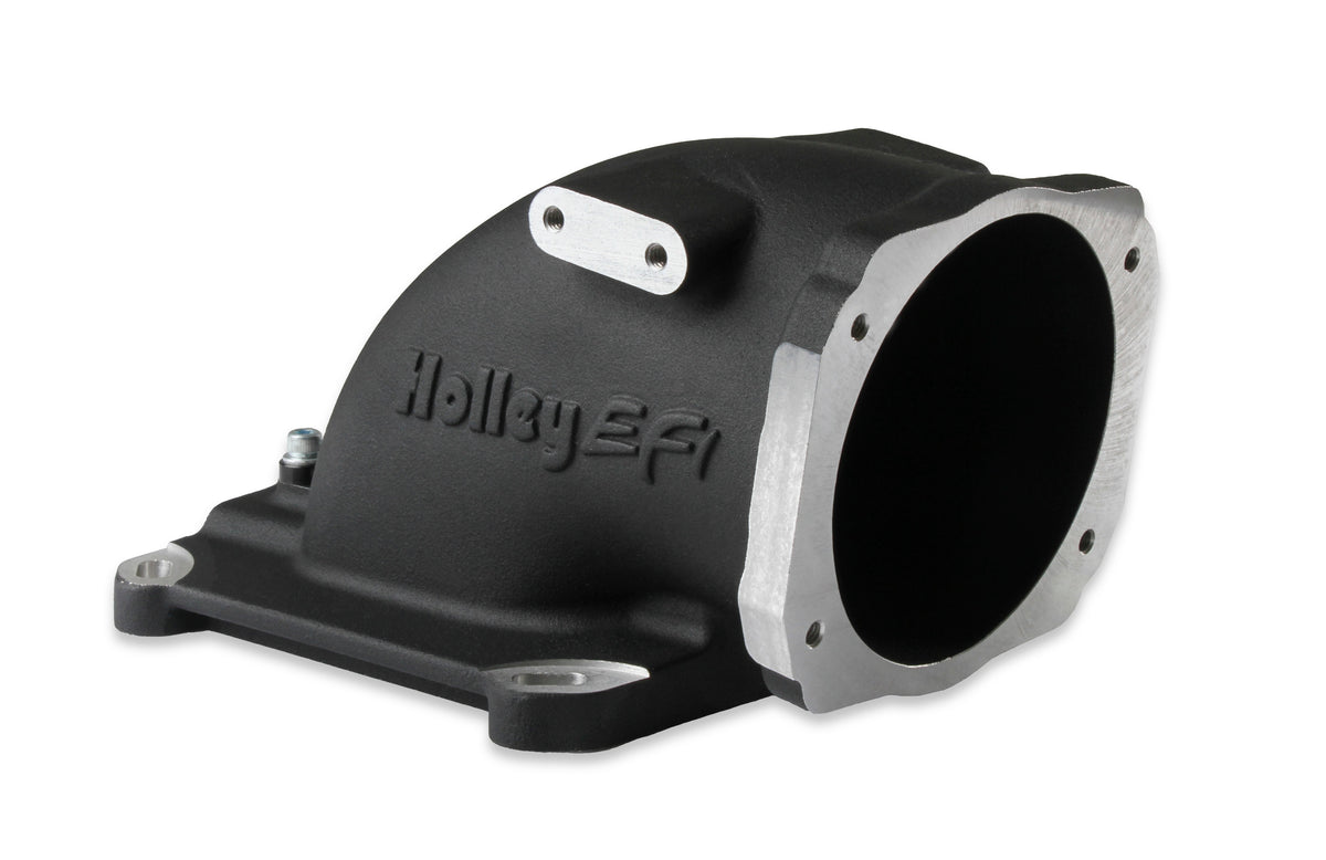 Holley EFI EFI Throttle Body Intake Elbow-Black Finish - 300-240BK