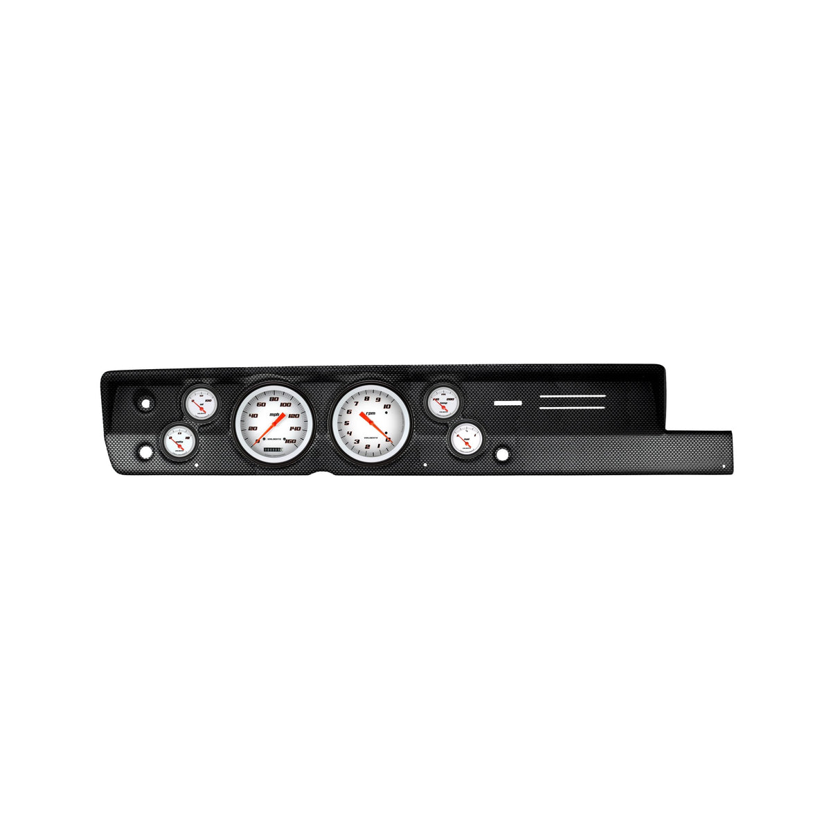 Classic Instruments 1967-69 Plymouth Barracuda Velo White Six Gauge Set Mopar - CDPB67VSW51CF