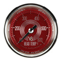 Classic Instruments V8 Red Steelie 2-1/8" Cylinder Head Tempature Gauge - V8RS197SHC