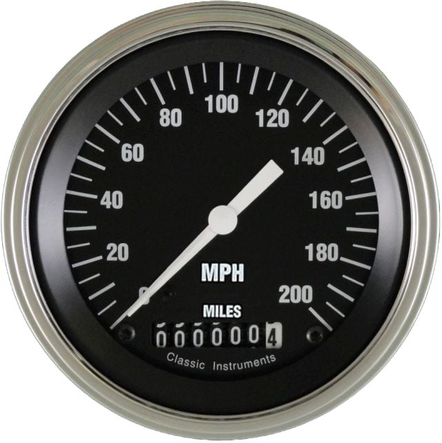 Classic Instruments Hot Rod 3-3/8" Speedometer Gauge - HR57SLF
