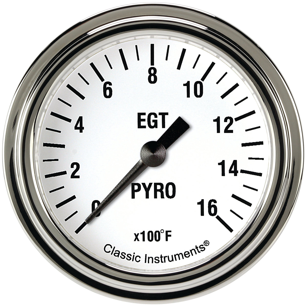 Classic Instruments White Hot 2-5/8" Exhaust Gas Tempature Gauge - WH398SLF