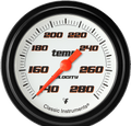 Classic Instruments Velocity White 2-5/8" Full Sweep Water Temp Gauge - VS326WBPF-08