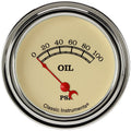Classic Instruments Vintage 2-5/8" Oil Pressure Gauge - VT281SLF