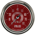 Classic Instruments V8 Red Steelie 2-5/8" Tachometer Gauge - V8RS383SLC