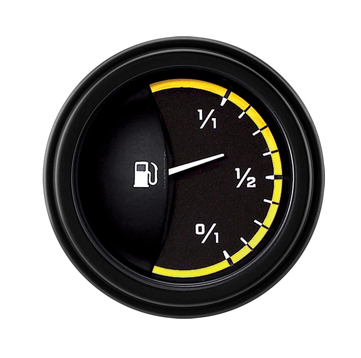 Classic Instruments AutoCross Yellow 2-1/8" Fuel Level Gauge - AX12YBLF
