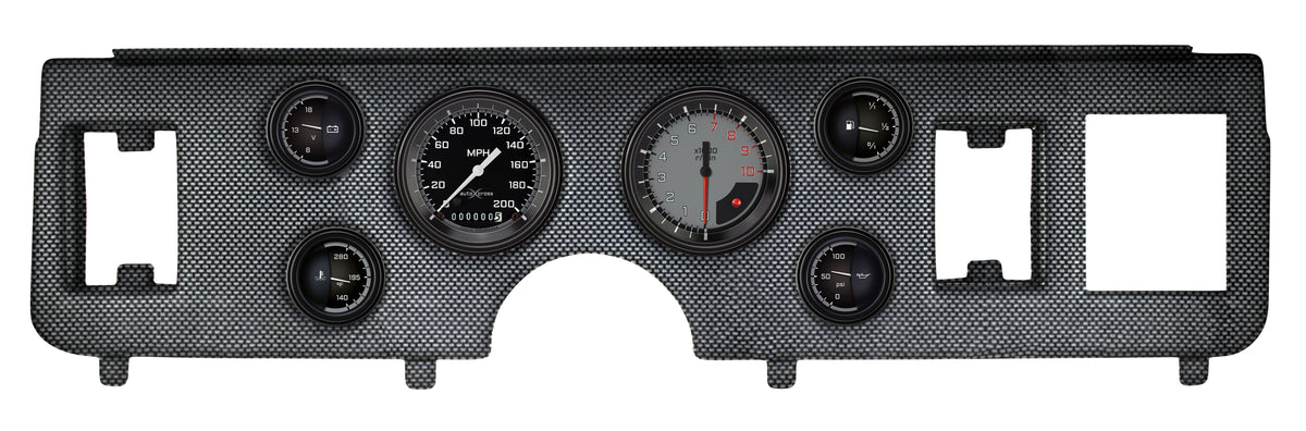 Classic Instruments 1979-86 Mustang AutoCross Gray 6 Gauge Set Ford - CDMU79AXG01CF