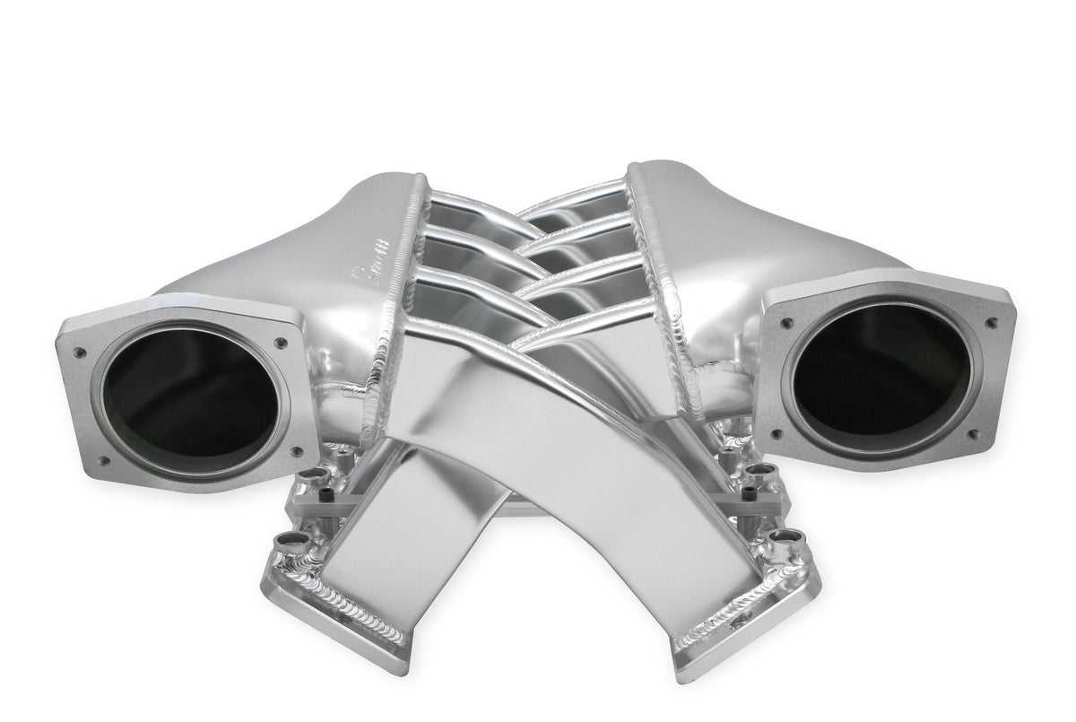 Holley Sniper EFI Fabricated Intake Manifold Dual Plenum 92mm LS1/2/6, Rail Kit - Slvr - 820201