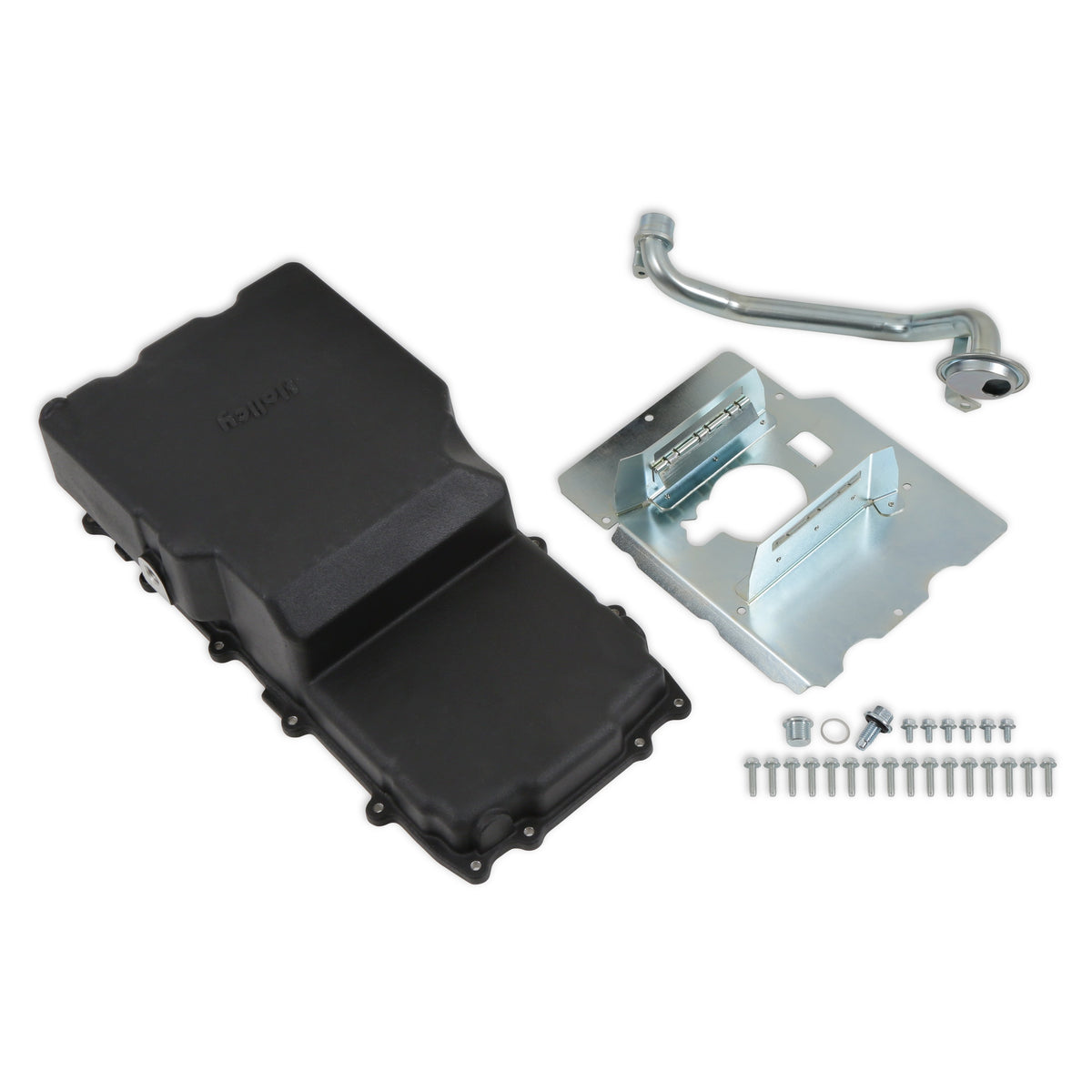 Holley Cast Aluminum Rear Sump Oil Pan - Ford Coyote Swap - Black - 302-80BK