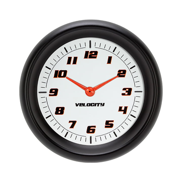 Classic Instruments Velocity White 2-5/8" Inch Clock Gauge - VS92WBPF