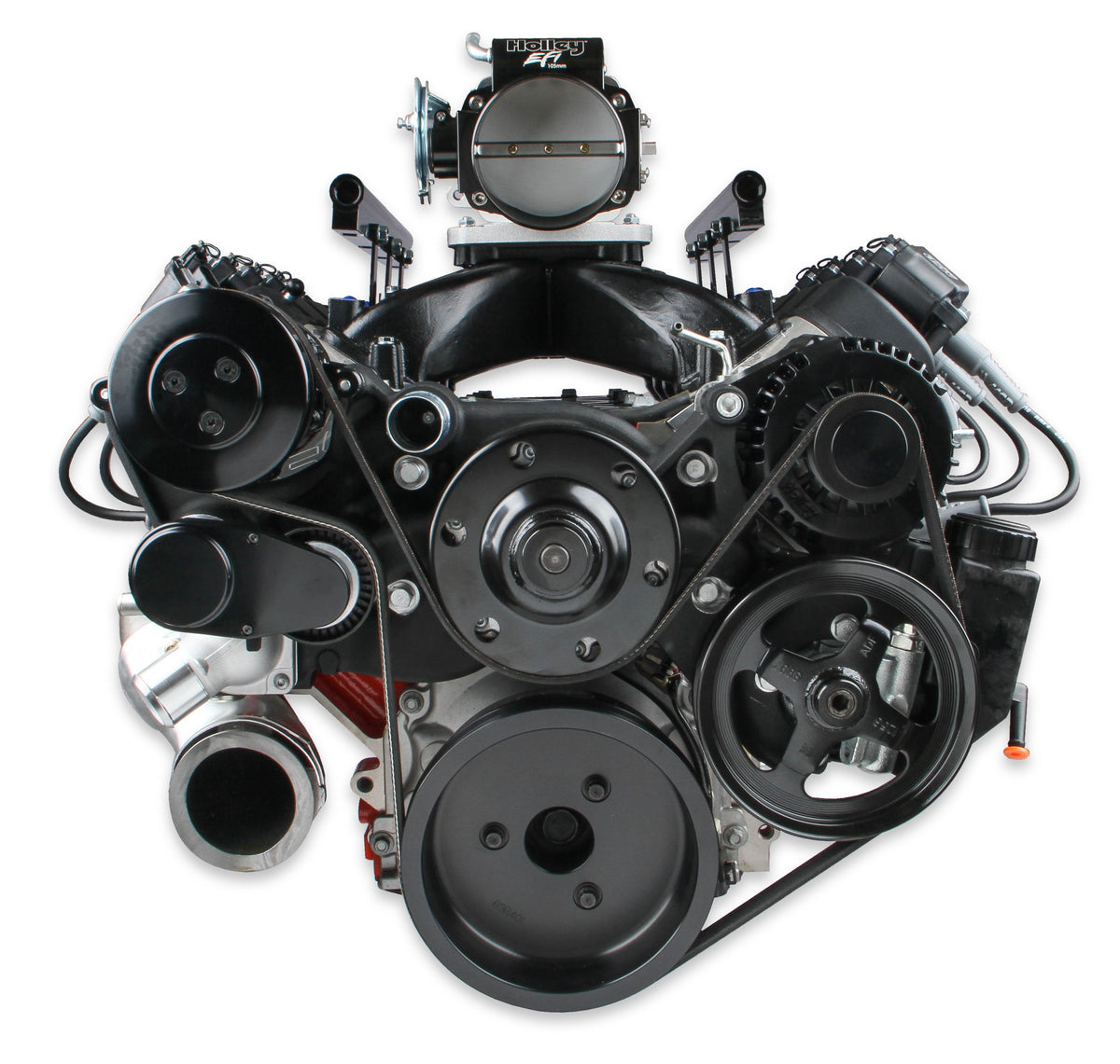 Holley Premium Black Mid-Mount LS7 Complete Accessory System - Dry Sump - 20-190BK
