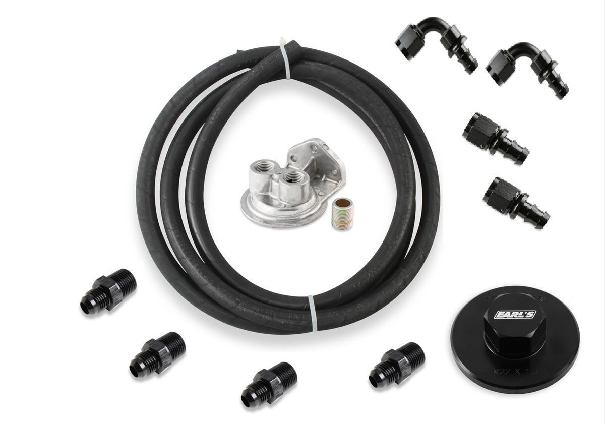 Earl’s Oil Filter Relocation Kit - Mopar Gen III Hemi  - Fits M22 x 1.5 Filters - HEMI0003ERL