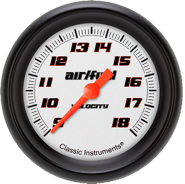 Classic Instruments Velocity White 2-5/8" Air Fuel Ratio Gauge - VS394WBLF
