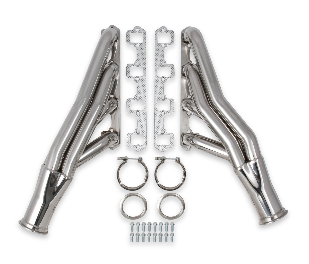 Flowtech Small Block Ford Turbo Headers - Polished 304 Stainless Steel - 12168FLT