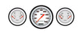 Classic Instruments Velocity White Three Gauge Set - VS64WBLF