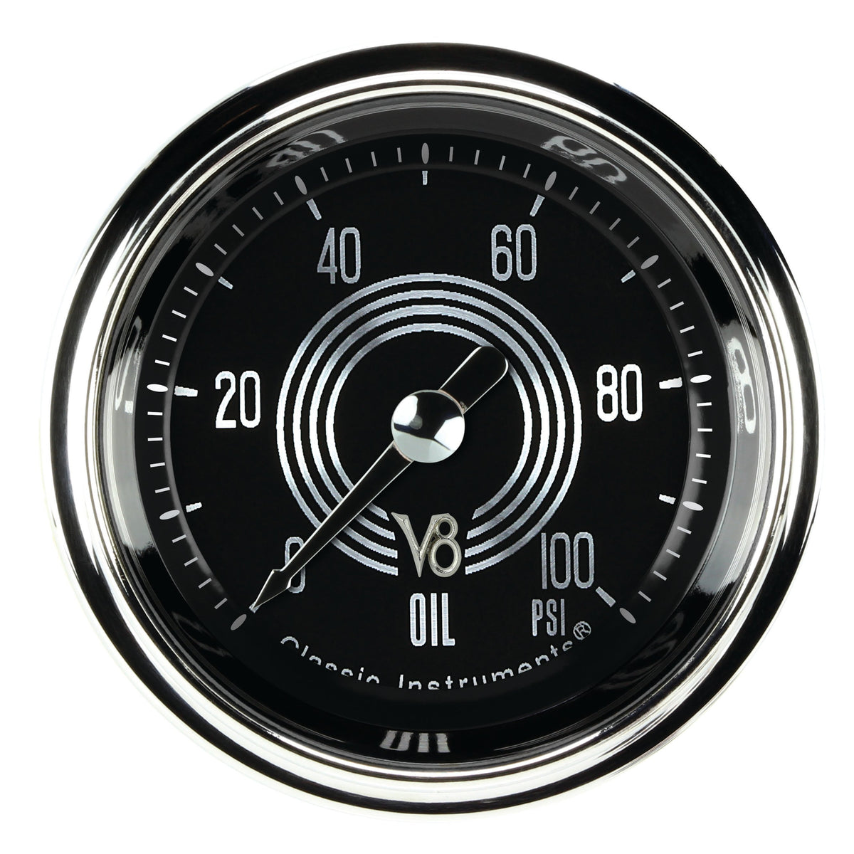 Classic Instruments V8 Speedster 2-1/8" Oil Pressure Gauge - V8SR181SHC