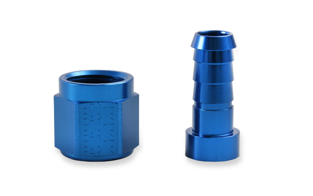Earl’s Auto-Crimp Hose End - Straight - Size -10 - Blue - 700110ERL