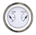 Classic Instruments Classic White 3-3/8" Temperature & Volt Dual Gauge - CW74SLF