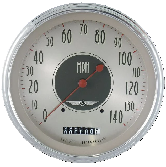 Classic Instruments All American Nickel 4-5/8" Speedometer Gauge - AN56SLC