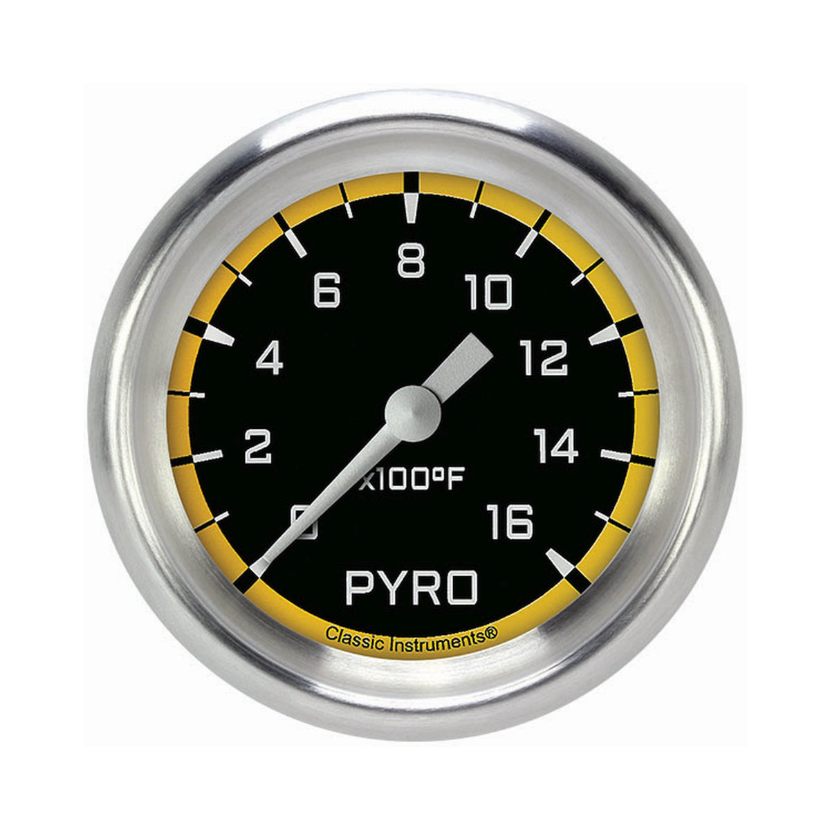 Classic Instruments Autocross Yellow 2-5/8" Exhaust Gas Tempature Gauge - AX398YAPF