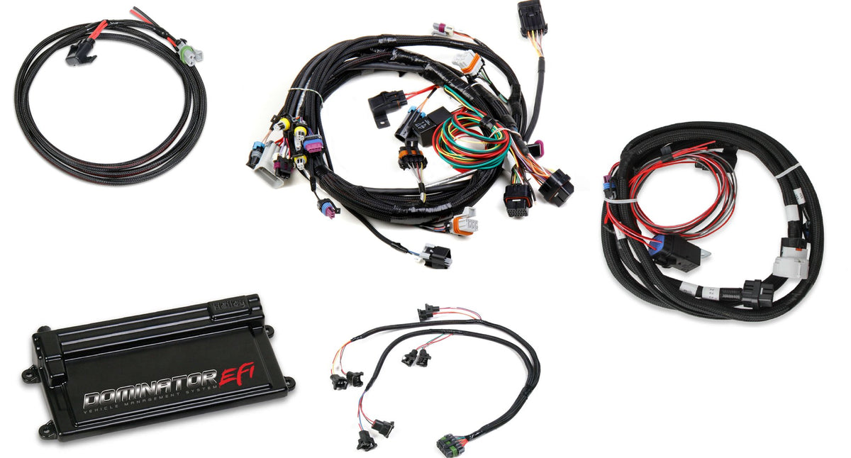 Holley EFI Dominator EFI Kit - LS1 Main Harness w/ Trans Control with EV1 Injector Harness - 550-656