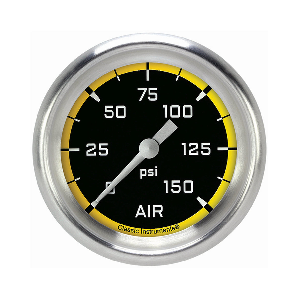 Classic Instruments Autocross Yellow 2-5/8" Air Pressure Gauge - AX318YAPF