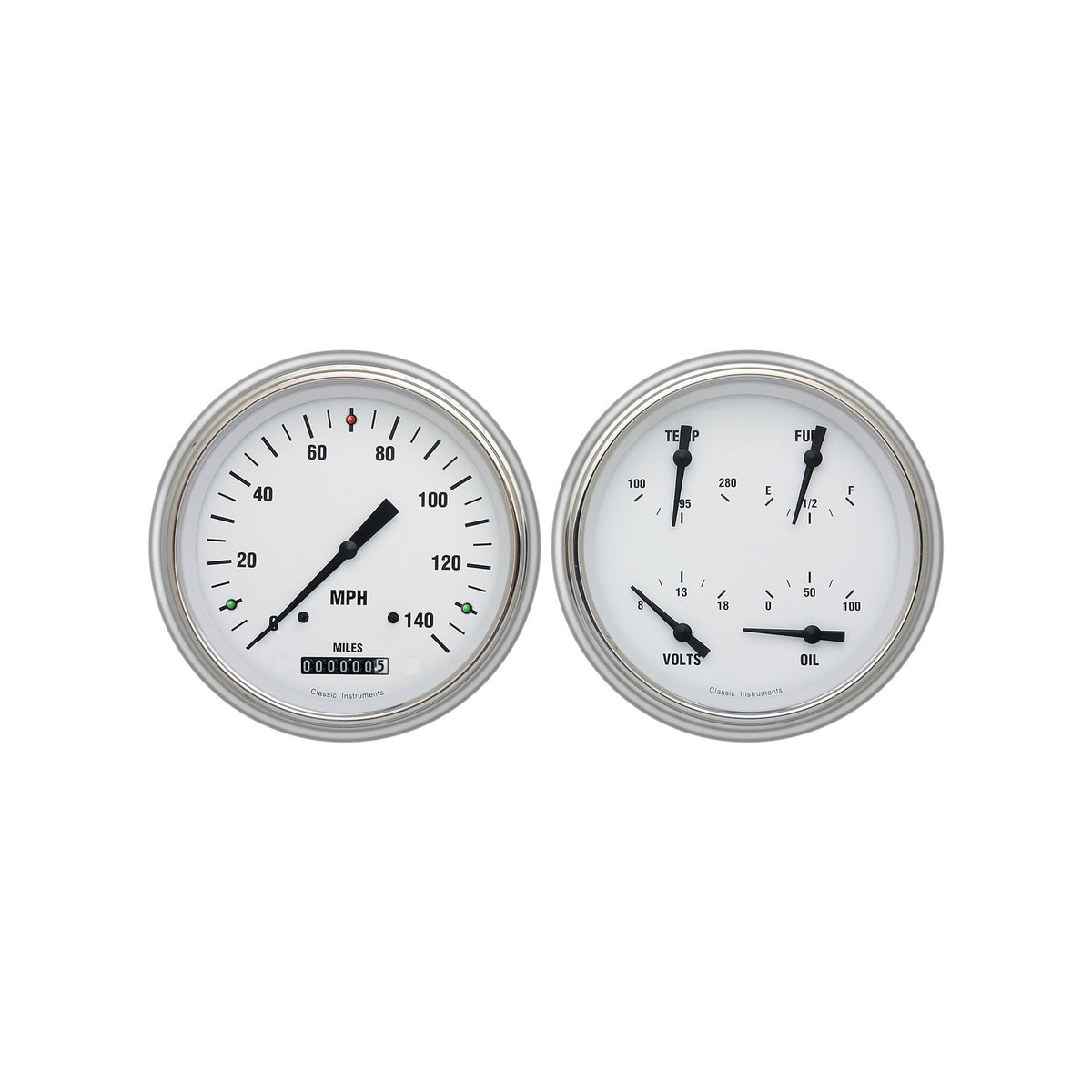 Classic Instruments White Hot 1951-52 Chevy Car Package - CH51WH52
