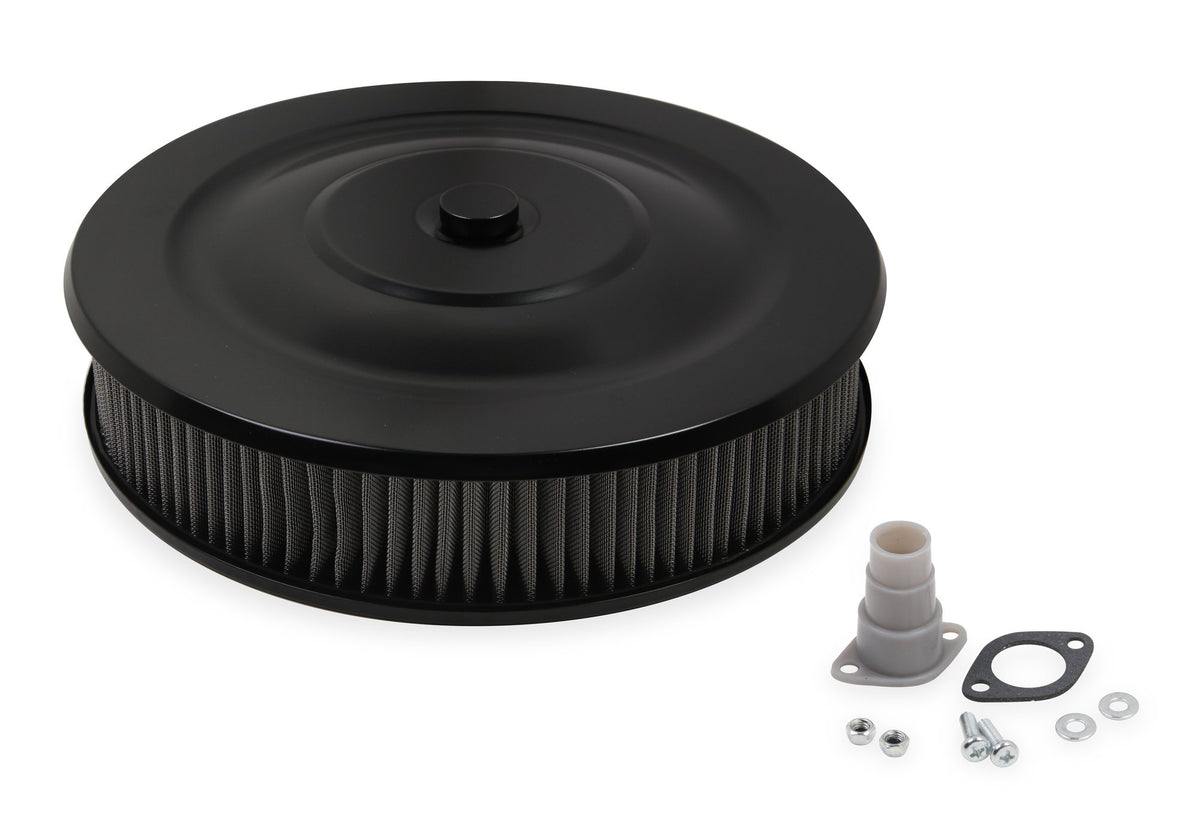Mr. Gasket Easy Flow Air Cleaner - Flat Black Powder Coated - 1412G