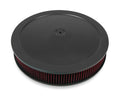 Holley 4150 Drop Base Air Cleaner Black w/3" Red Washable Gauze Filter - 120-4230