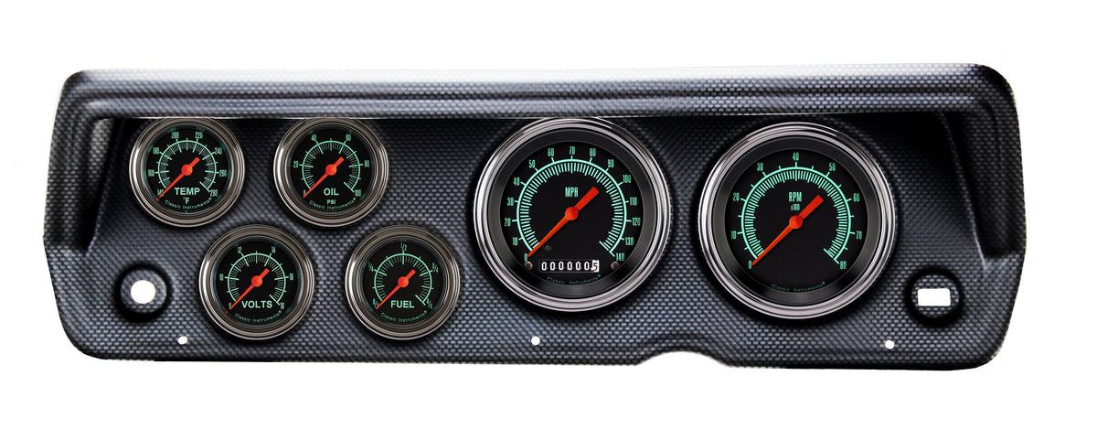 Classic Instruments 1970-76 Duster G/Stock Full Sweep Six Gauge Set Mopar - CDDU70GS101CF