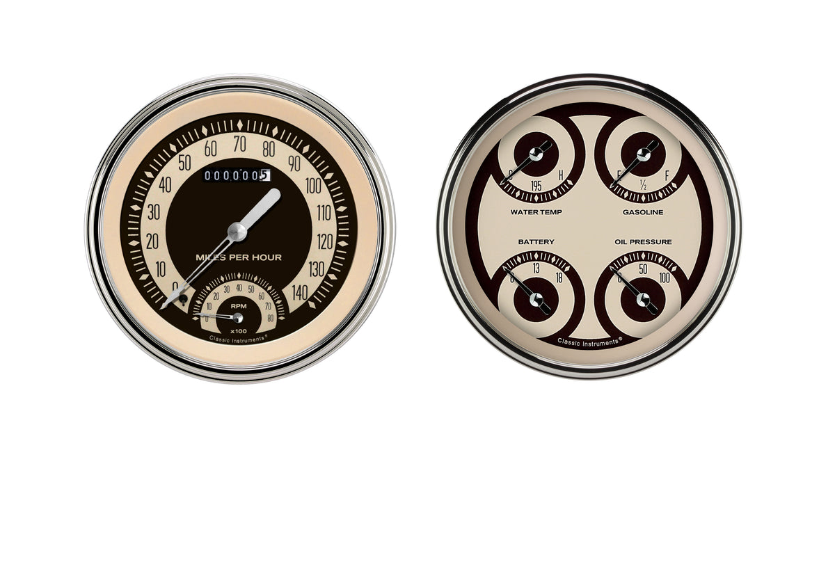 Classic Instruments Nostalgia VT Series Two Gauge Set - NT62SLC
