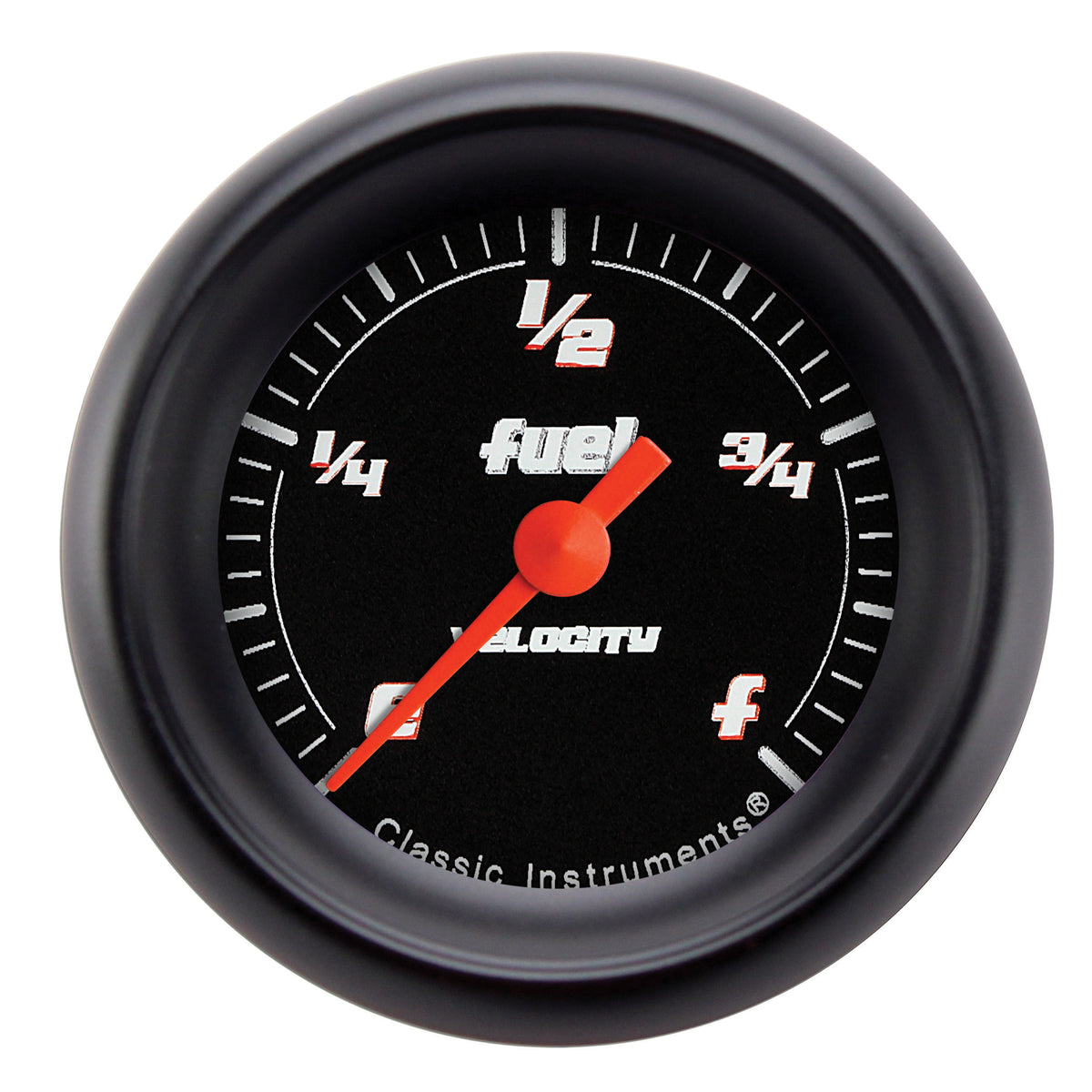 Classic Instruments Velocity Black 2-1/8" Programmable Fuel Level Gauge - VS109BBPF