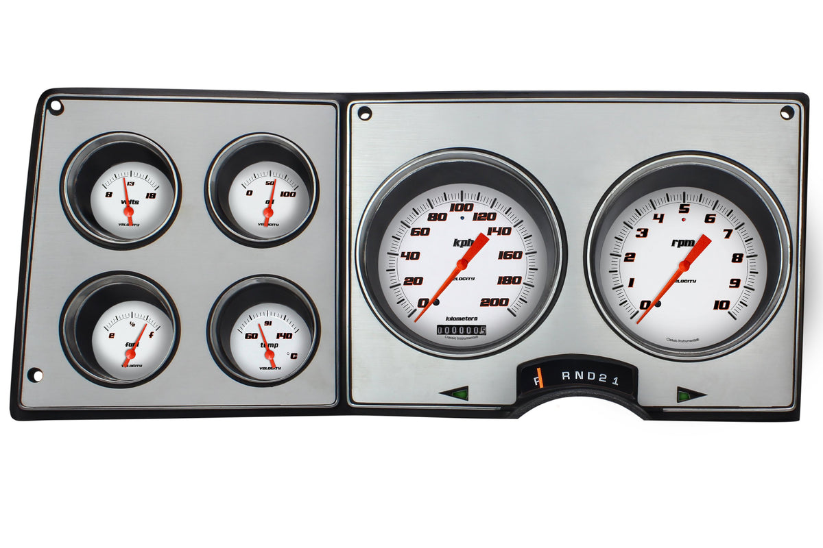 Classic Instruments 1973-87 Chevy Truck Velocity White, Metric-G - CT73VSW-M