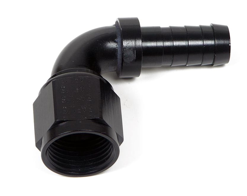 Earl’s Auto-Crimp Hose End - 90 Degree - Size -12 - Black - AT709112ERL